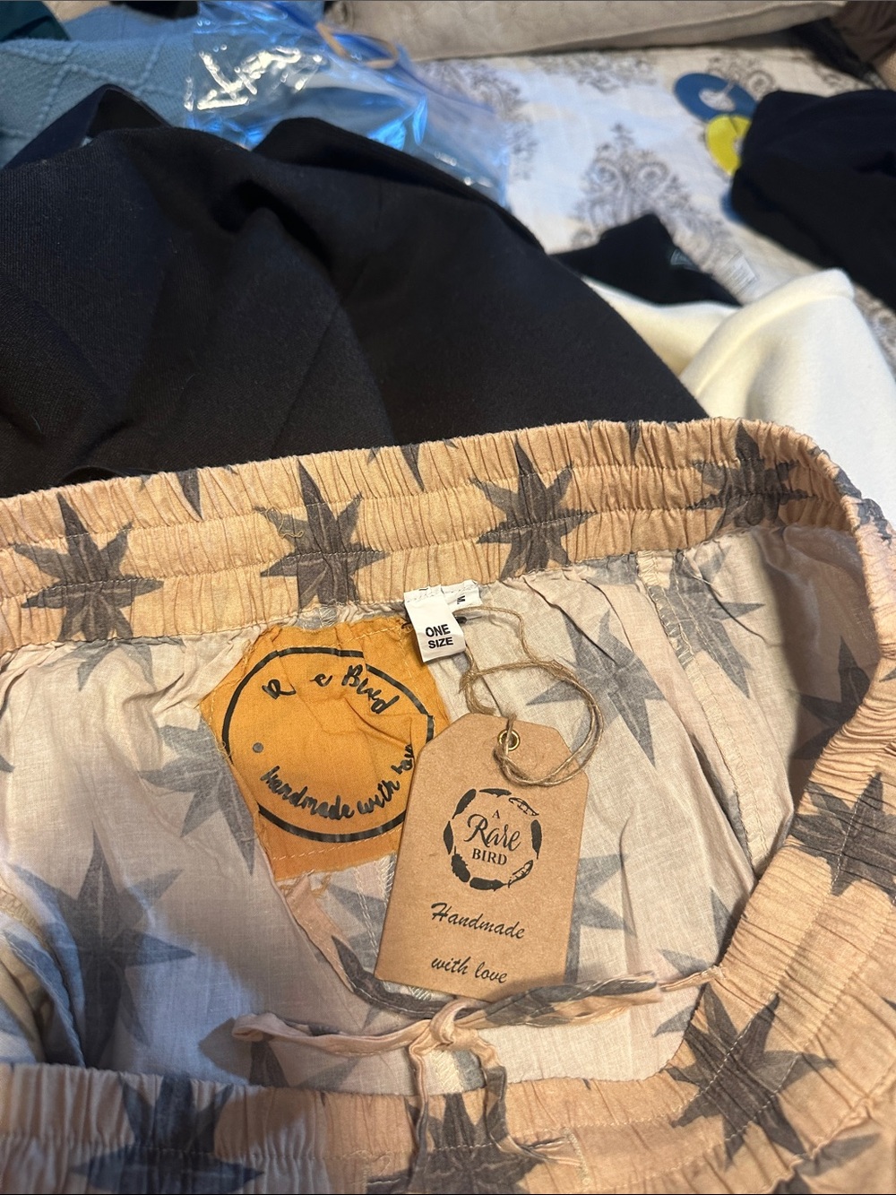 Lightweight Star-Print Drawstring Pants from A Rare Bird   NWT - Picture 3 of 4
